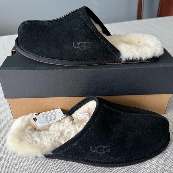 UGG MENS SCUFF SUEDE SLIPPERS - Picture 1 of 8